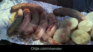Sweet brunette teen gets double penetrated in a hardcore sex party