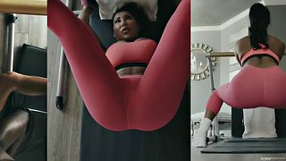hot asian fucked after workout: Blowjob, Doggy & Cowgirl Porn