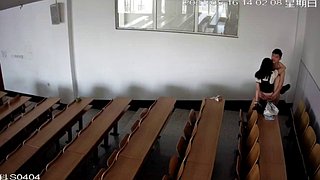 Chinese college couple sex in classroom