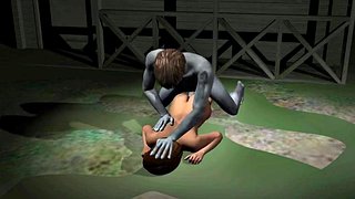 Cycate 3d dziecko pieprzy zombie na zewnątrz