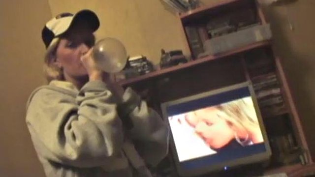Horny college teen rides hard dick in the dorm