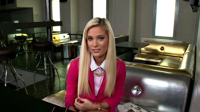 blonde keeps her own dick in her mouth