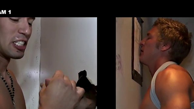 Skutečný st8 jock gloyhole dostane bj od gaye be4 cumming v ústech