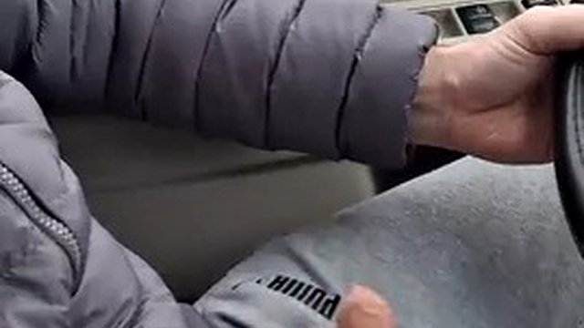 he masturbates in the car