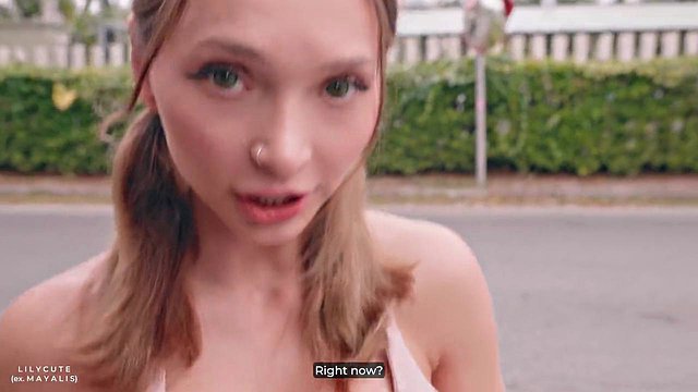 Lily Cute Cheats as Yoga Trainer: Sucks Big Cock Until Wife Catches Them