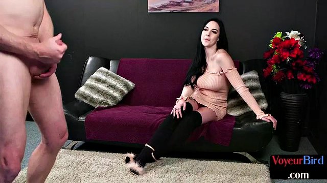 Dirty talking voyeur slut teases loser