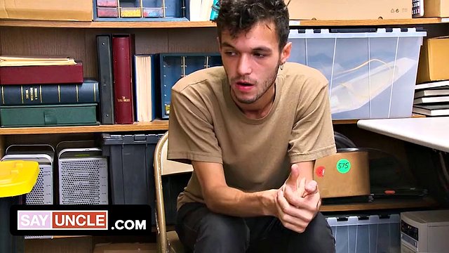 Amateur Thief Gets Fucked In Mall Security Office