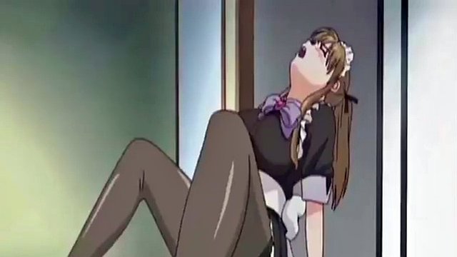 Anime maid masturbates while thinking about her boss