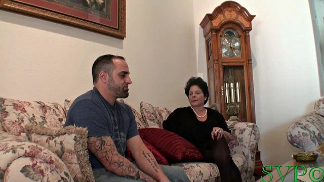 Granny Demands Stepson's Big Cock in Rough Fingering