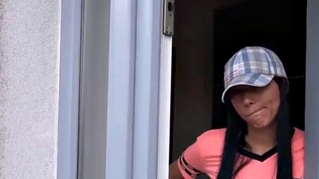 The blackmailer invites Adelle Sabelle to fuck her
