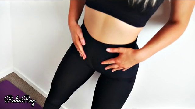 Cumming in my fit sister's yoga pants and panties