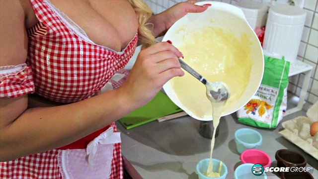Blonde Angel Wicky's Kitchen Tease and Bedroom Masturbation