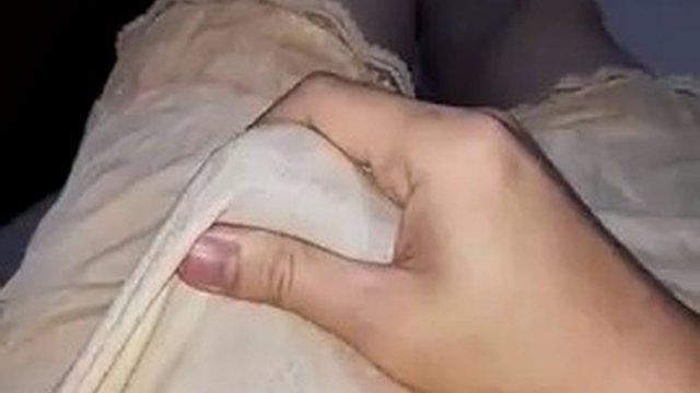Masturbation and cumshot with a semen-stained skirt.