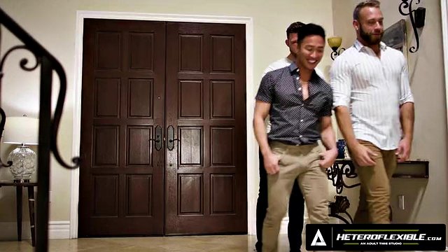 HETEROFLEXIBLE - Cuckold Caden Jackson Watches Husband Brogan RAW FUCK Cute Bottom Jkab Ethan Dale