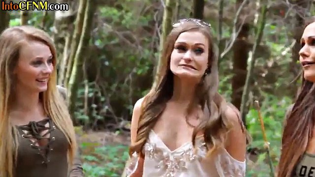 PURE CFNM HD Femdom CFNM babes suck and jerk off bondage guy outdoor