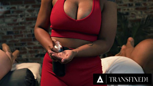 Horny Masseuse Avery Jane Endures Intense Double Penetration from Trans Pair Ariel Demure and Leilani