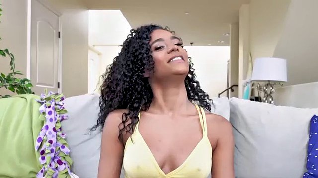 Ebony teen sucks and rides boyfriends bbc at casting