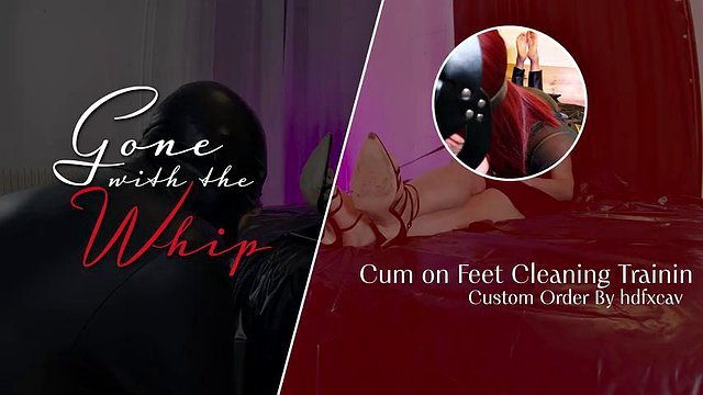 Chastity Slave Licks Bull's Cum off my Feet Training