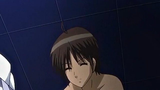 Anime waitress loves to have sex with food and weird insertions