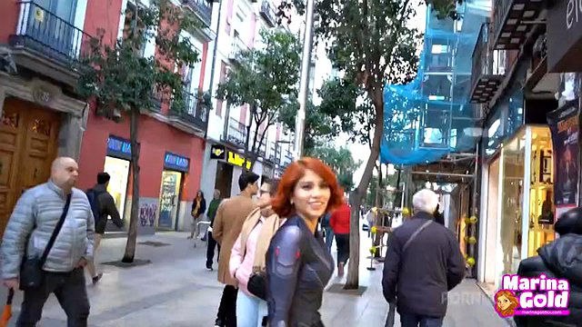 Black widow cosplay cumwalk