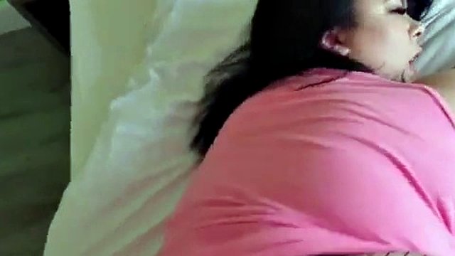 German BBW brunette drilled properly by her lover in bed