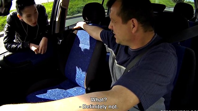 Taking a bitch and fuck in the car