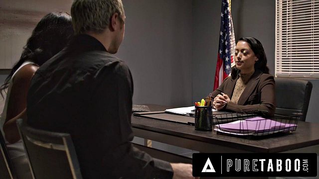 Bully MILF August Skye and Her Husband Pound Lonely College Counselor Princess Emily in Taboo Threes