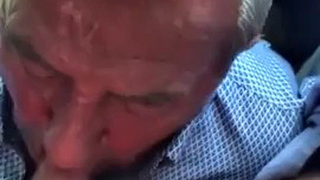 Grandpa sucking in the car