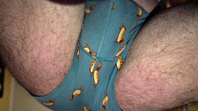 Hairy ass, balls and cock of a dwarf close-up