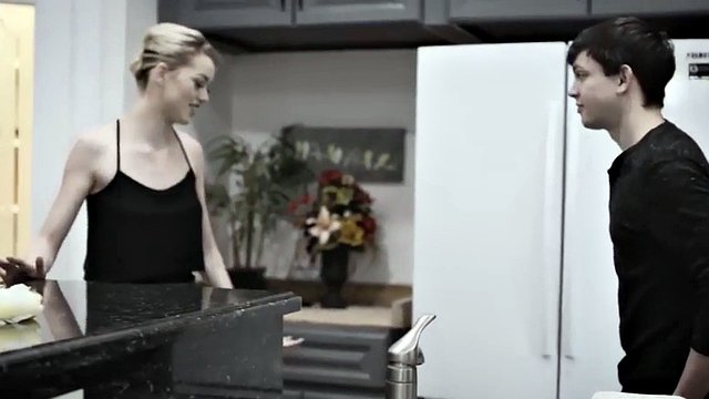 blonde slender housemaid punished by a employers son