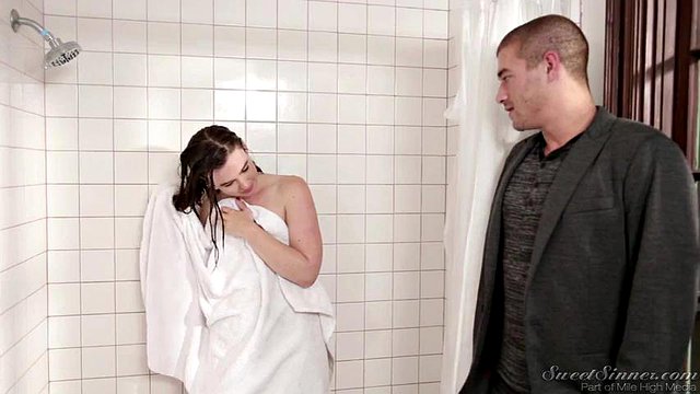 Jodi Taylor -  Hairy Pussy Fucked In Bathroom: Blowjob, Hardcore & Redhead Porn