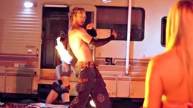 Hillbilly fucks a horny blonde cowgirl an outdoor party