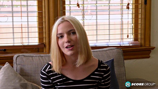 Blonde Maddie Winters Stripteases Before Masturbation Solo
