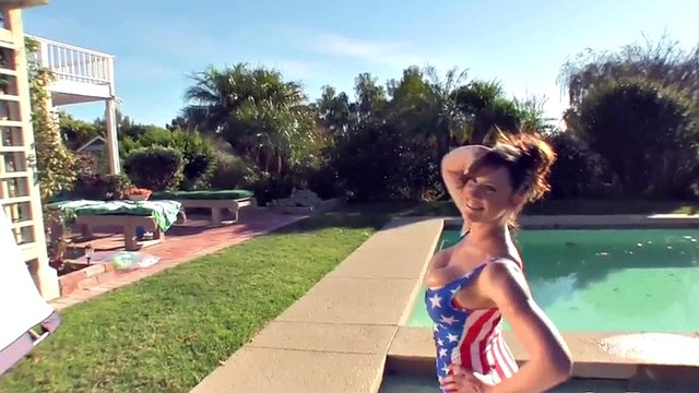 Lana Kendrick - Patriotic Hot Tub 1