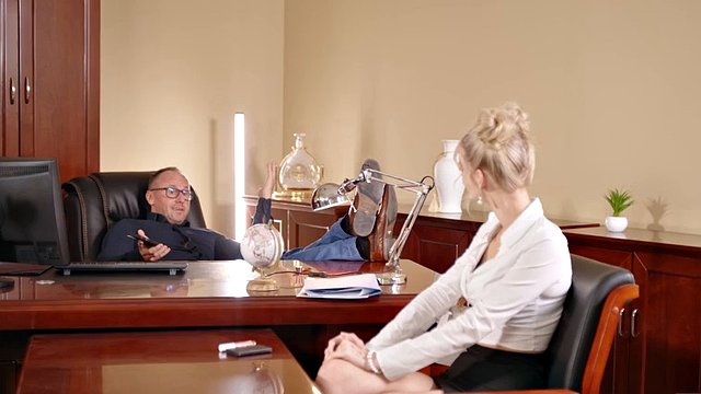 DADDY4K. Hot Czech slut came to the interview and was fucked on the table by her BF’s StepDaddy
