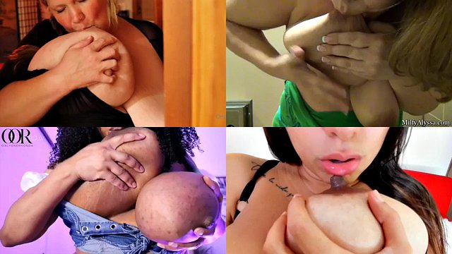 Tits self suck compilation