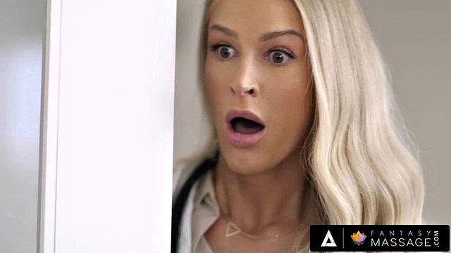 FANTASY MASSAGE - Stunning Dr. Emma Hix Caught Her Patient Fapping And Gives Help To Finish The Job: Porn