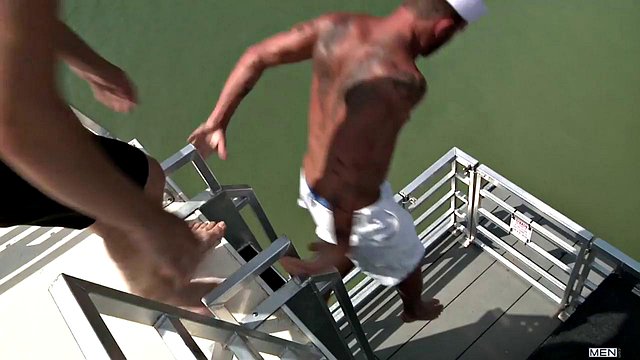 Gay Muscle Hotties Pound in Wild Outdoor Group Sex