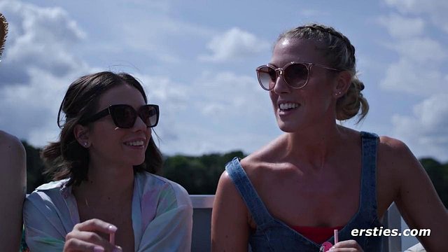 Eve Sweet and Delfine Dahlia Lead Naughty Amateurs in Outdoor Boat Party: Big Tits Bared