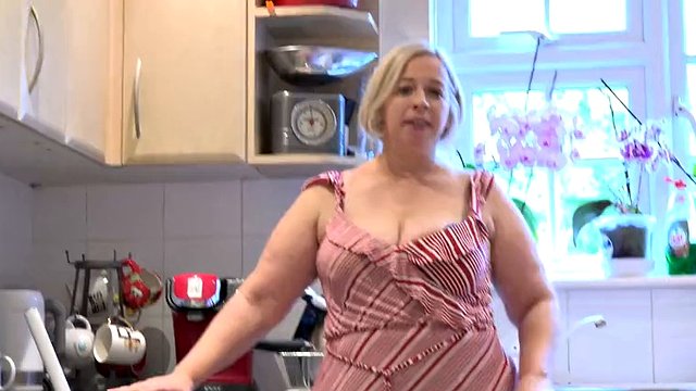 AuntJudysXXX - Your big ass bbw stepmom sucks your cock in the kitchen (POV)
