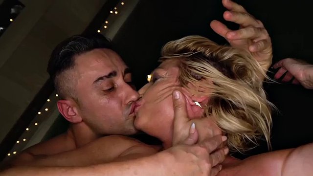 Stunning granny got pierced pussyfucked at oiled massage