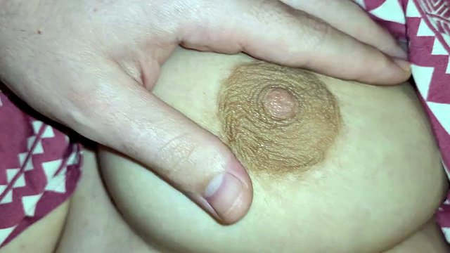Super close up big natural tits spanked and played