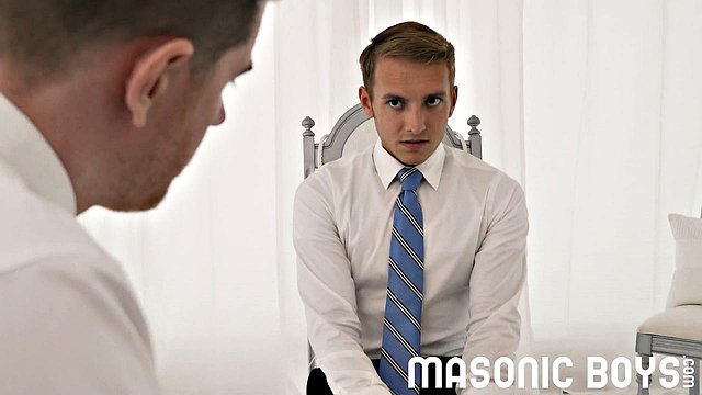Suit-Clad Adam Snow Raw Pounds Cute Blond Twink