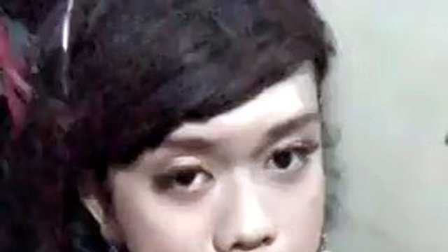 Crossdresser indo leopard sexy outfit masturbation