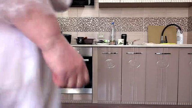 A Mature Wife Without Panties Makes Me Breakfast. and a Home Cam Watches. a Chubby MILF Behind the Scenes