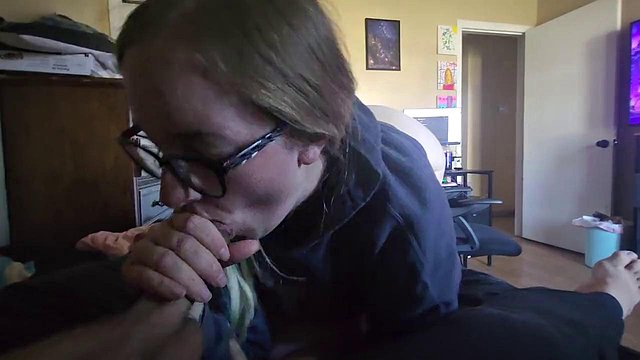 Home Office Temptations: A Blowjob Distraction