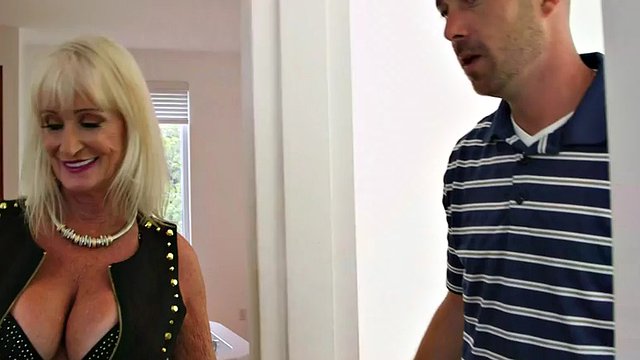 64 year old Leah gets fucked.Her hubby is watching.