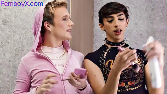 Glam femboi-influencer i trekant
