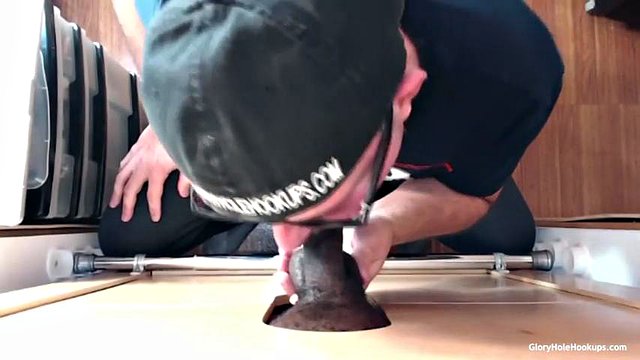 Dark Ebony Gloryhole Suck and Swallow