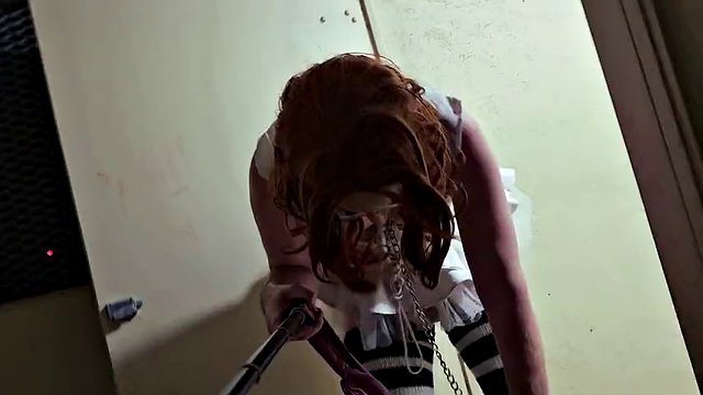 Cock whore face writing - toilet and flashing at a mall
